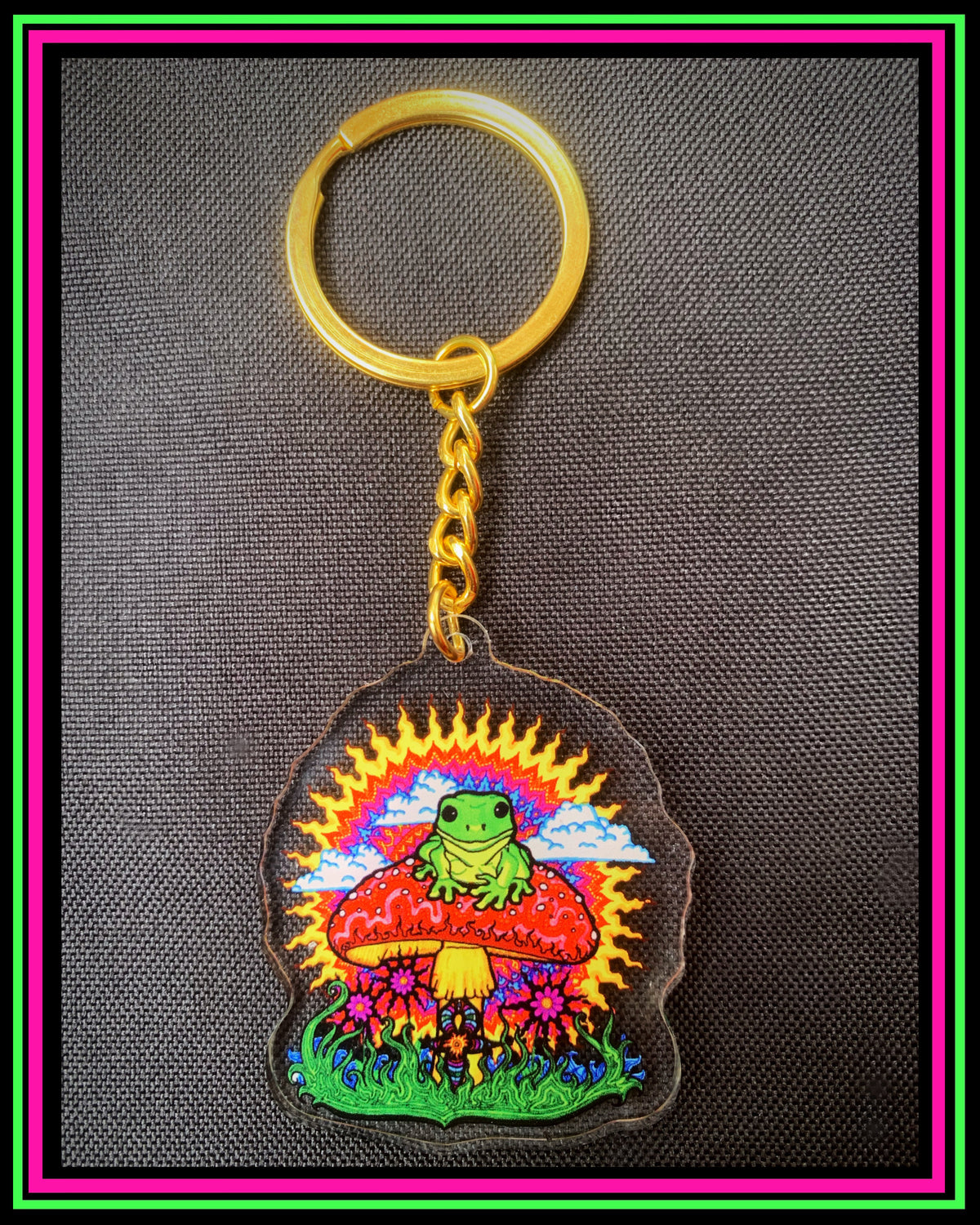 Doublesided Frog Keychain