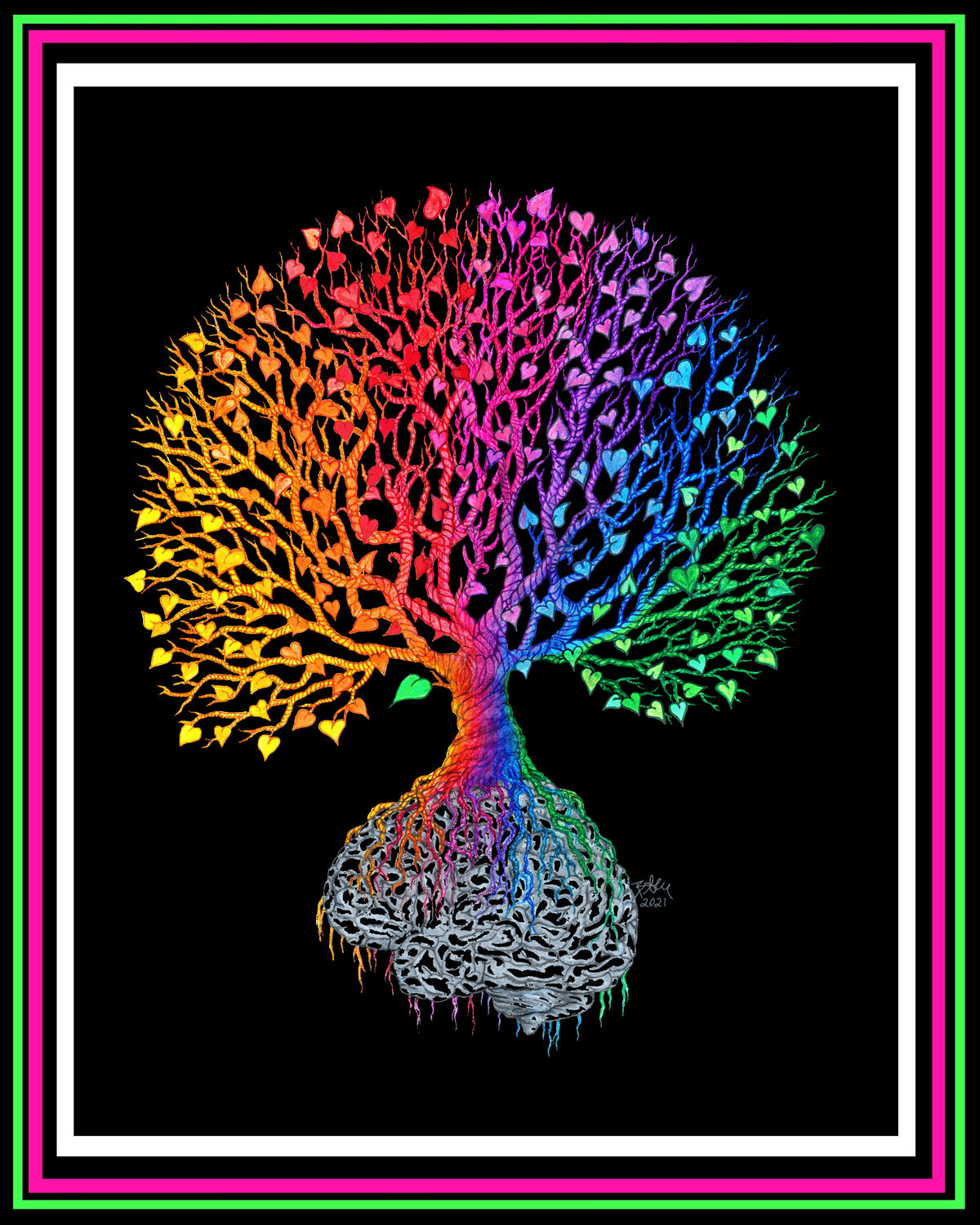 "Plot Twist-Black Background" Print
