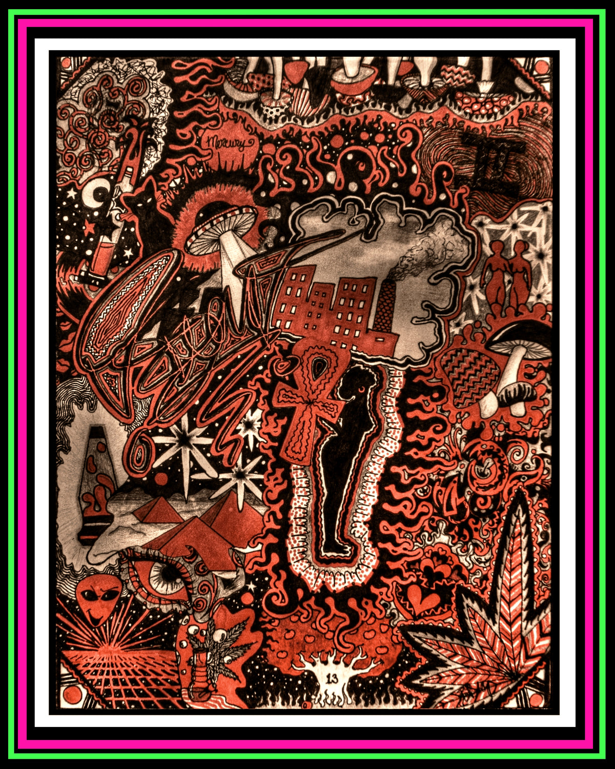 "Red Existence" Print