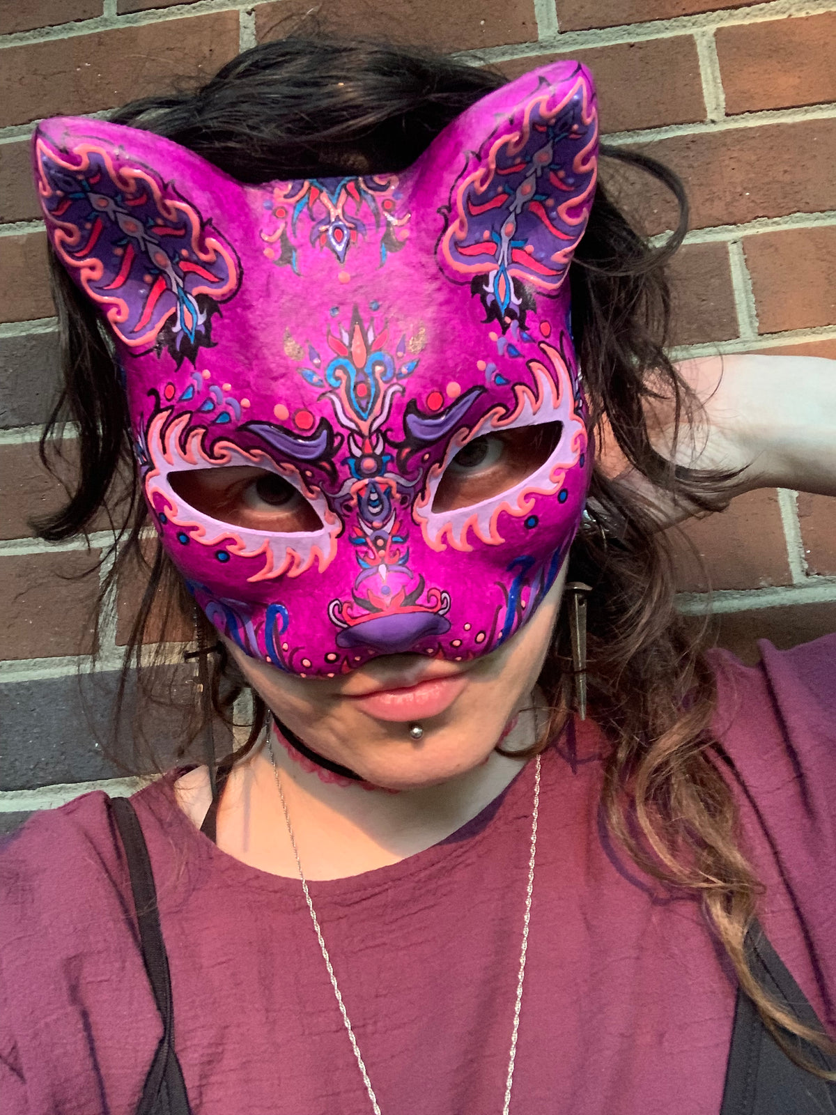 Magenta Magic Meow Mask