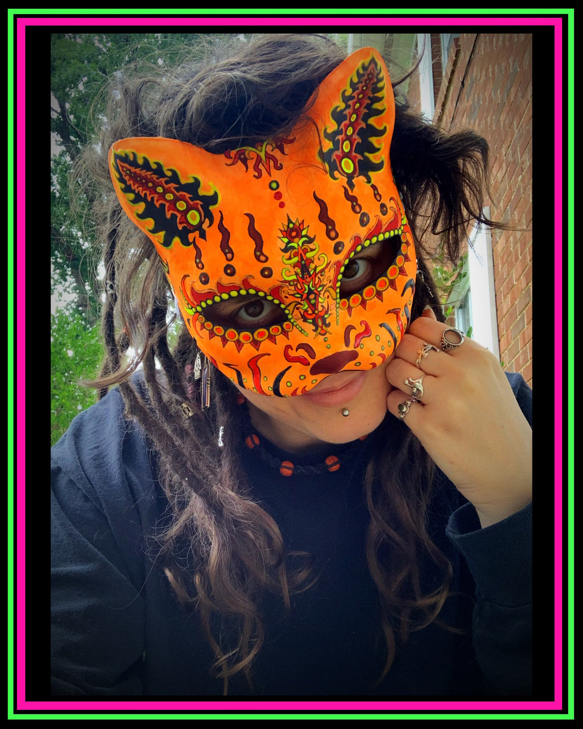 Orange Magic Meow Mask