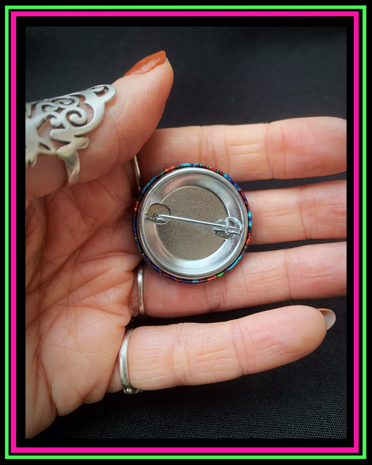 Mandala Pin-On Button