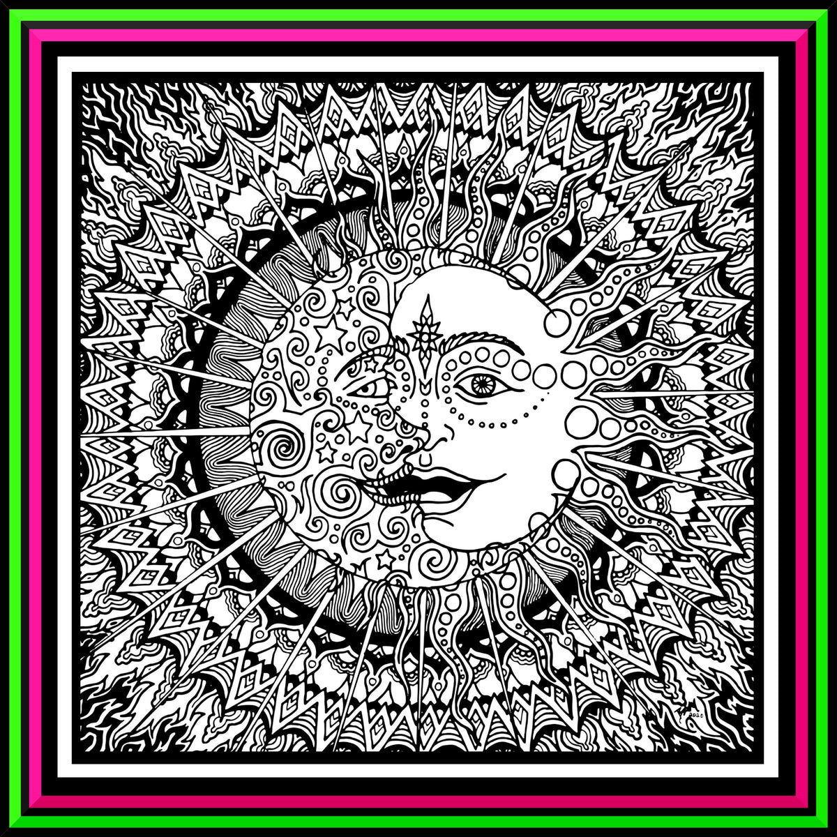 "Ra-Luna" (squared) Print