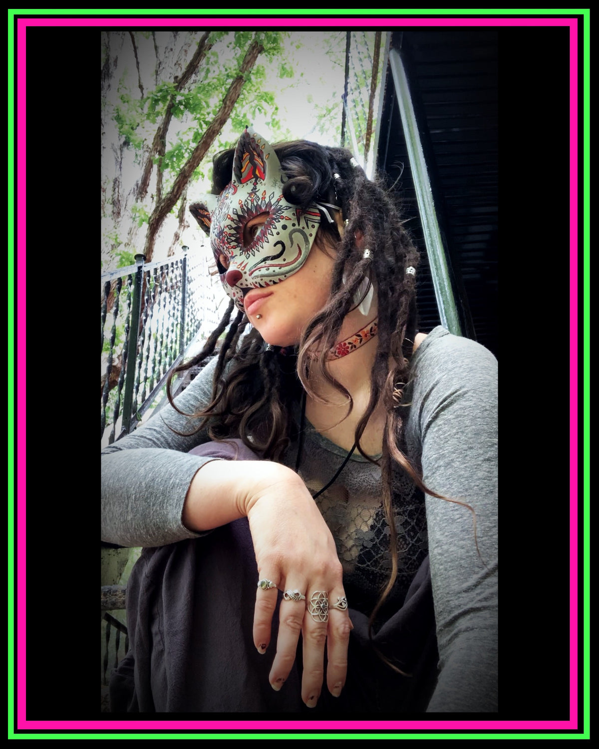 Gray Magic Meow Mask