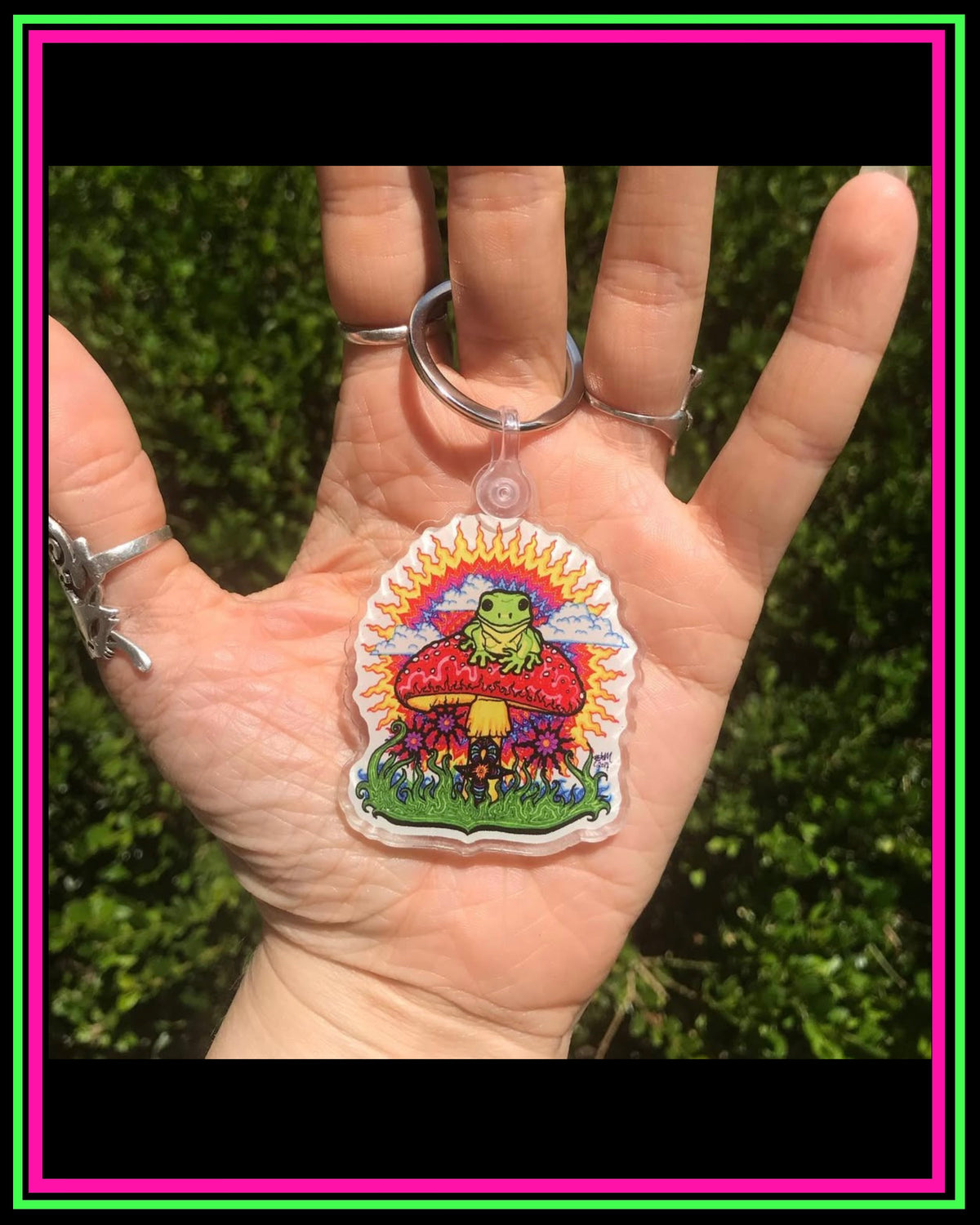 One sided Frog Keychain