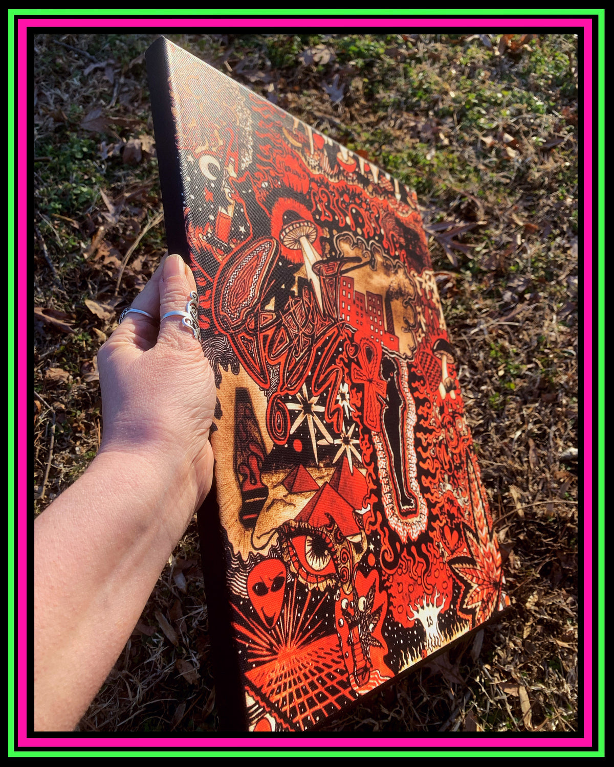 "Red Existence" Canvas Print