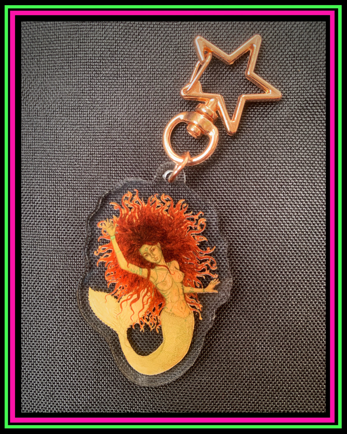 Double sided Mermaid Keychain