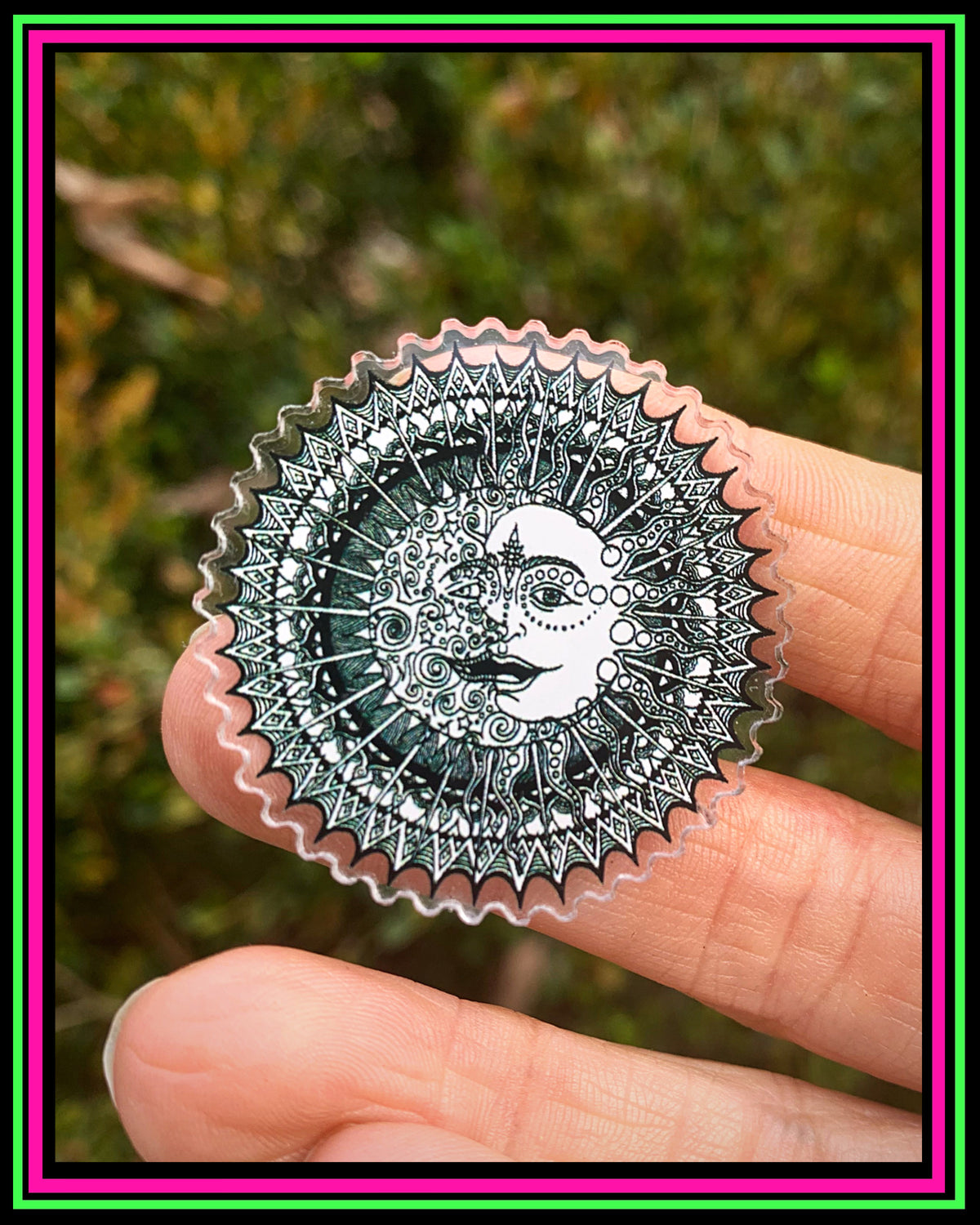 Sun and Moon Acrylic Pin