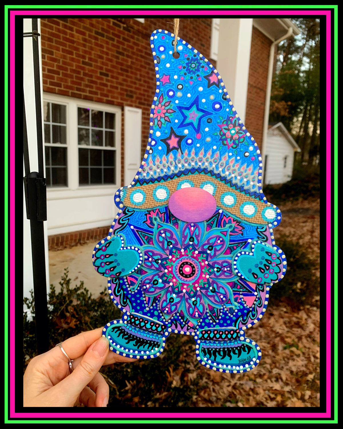 Hand Painted Magic Gnome Ornament