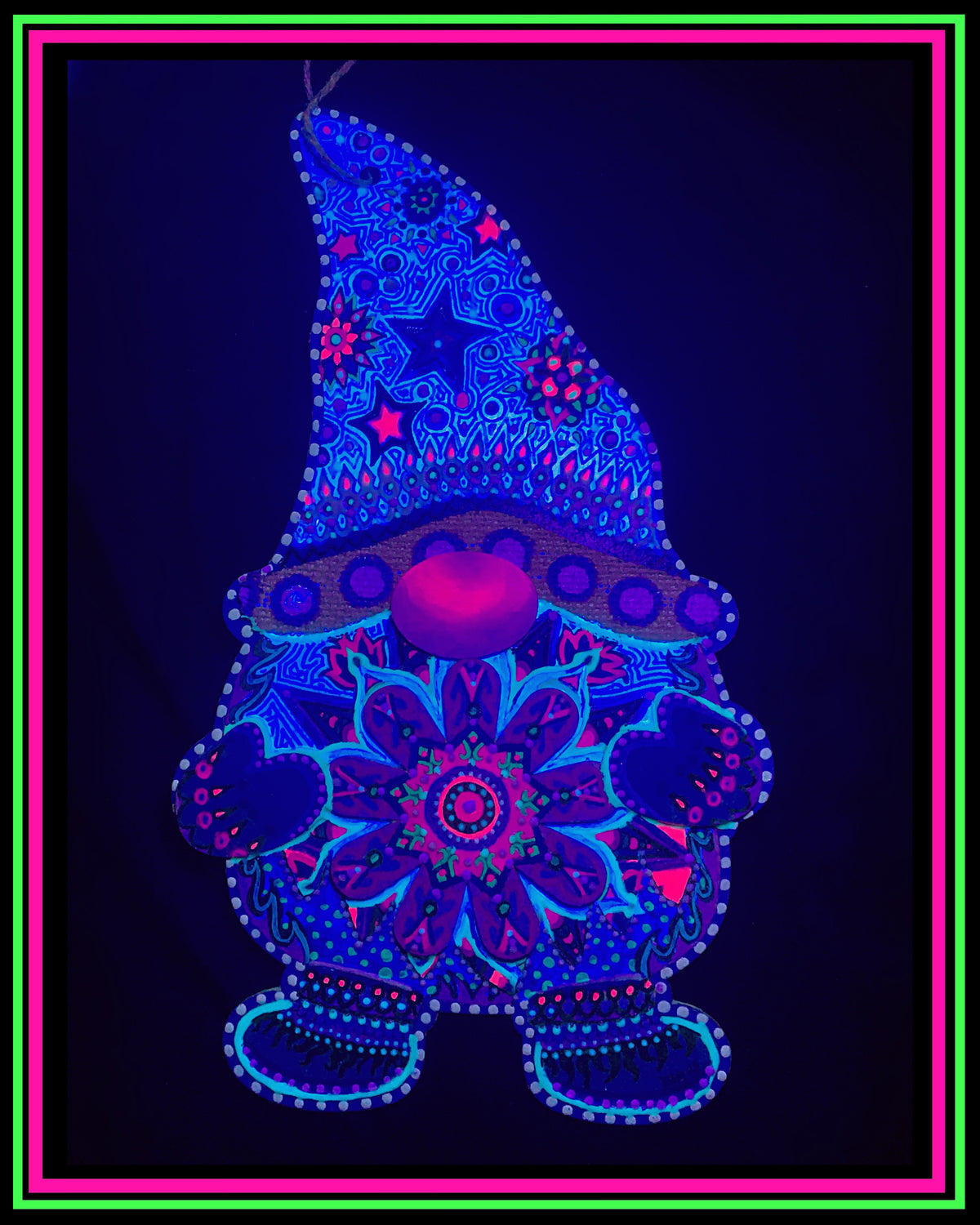 Hand Painted Magic Gnome Ornament