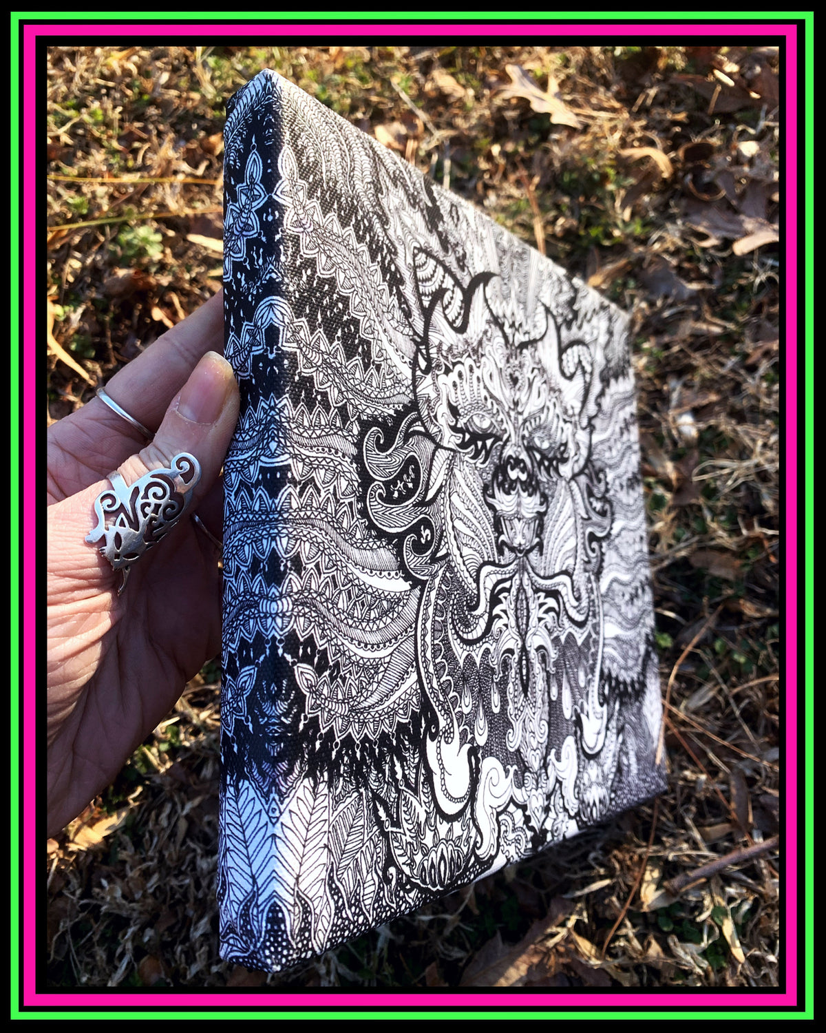 "Trippy Kitty" Small Canvas Print