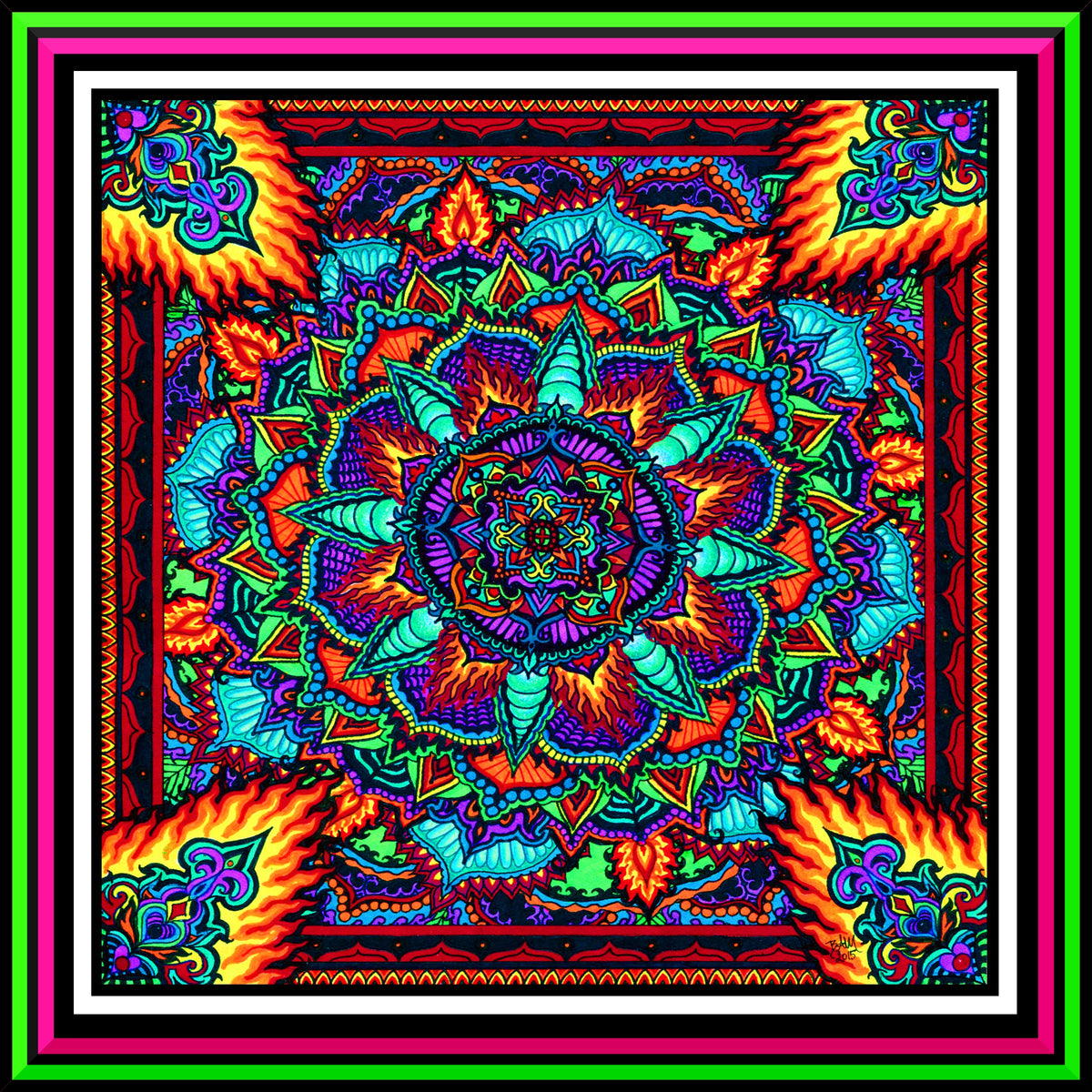 "Fire Flower" Print
