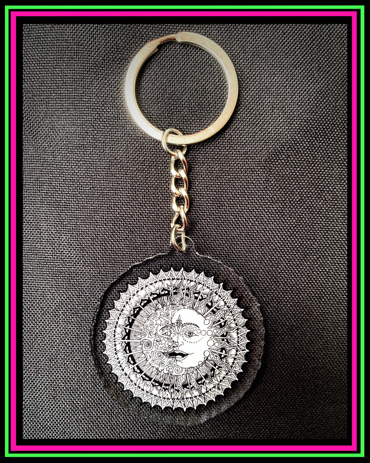 Double sided "Ra Luna" Keychain
