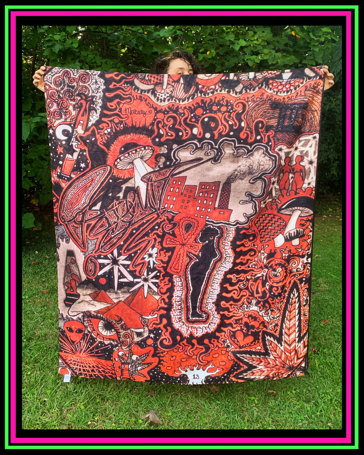 “Red Existence” Tapestry