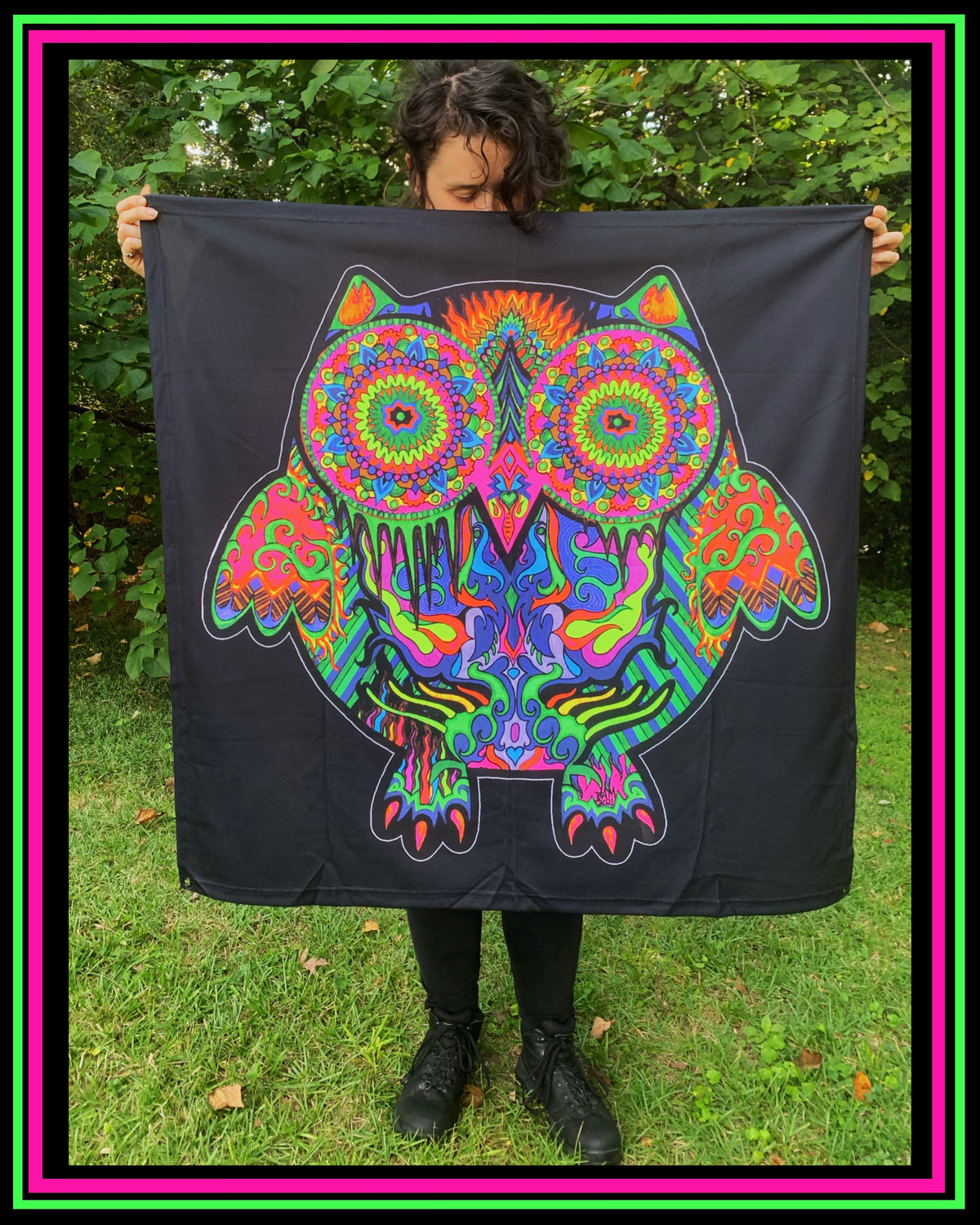 "Mrs OMG My Face is Melting" UV-Reactive Tapestry