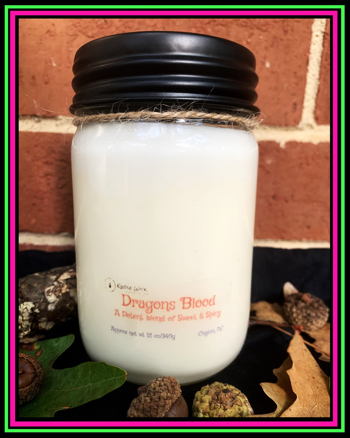 "Ra-Luna"-Dragon Blood Scent-Artisan Candle