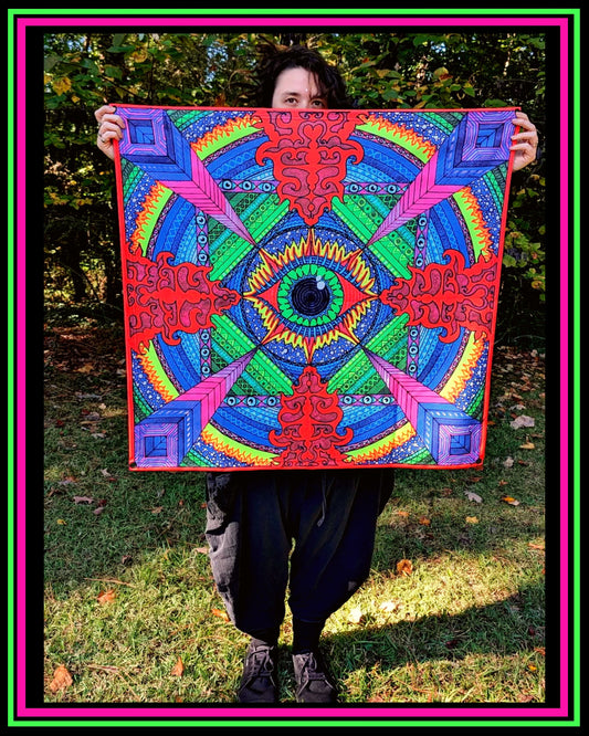"Pry it Open" UV-Reactive Tapestry