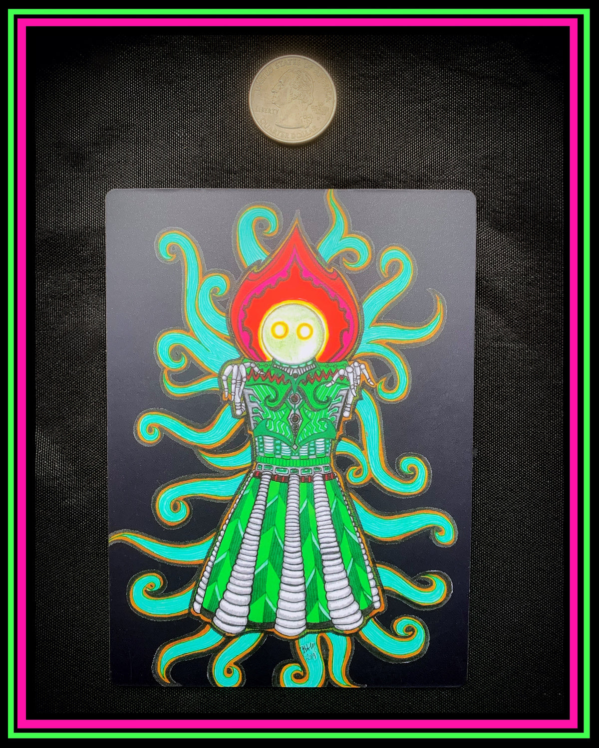 “Flatwoods Monster (Black)” Large Magnet