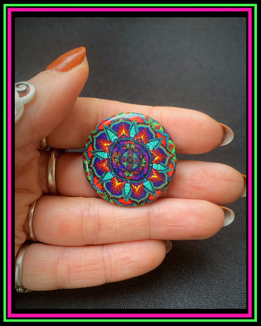 Botón de pin-on de mandala
