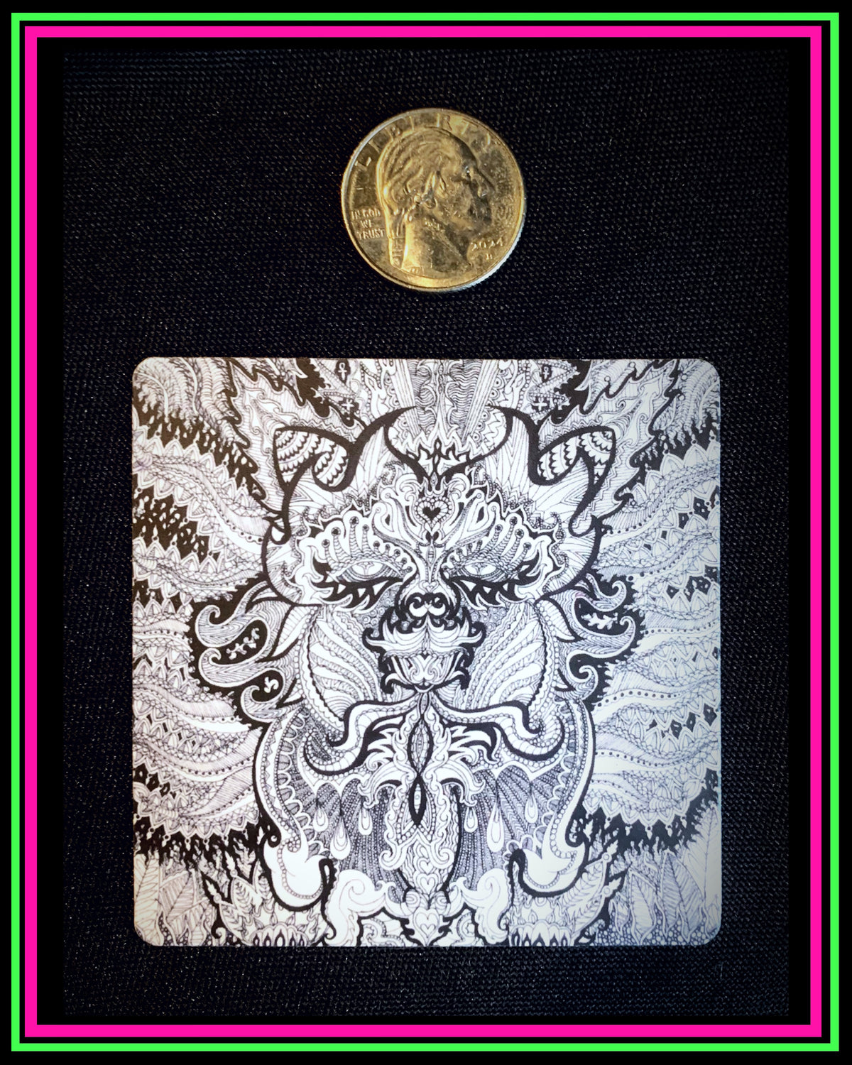 "Trippy Kitty" small magnet