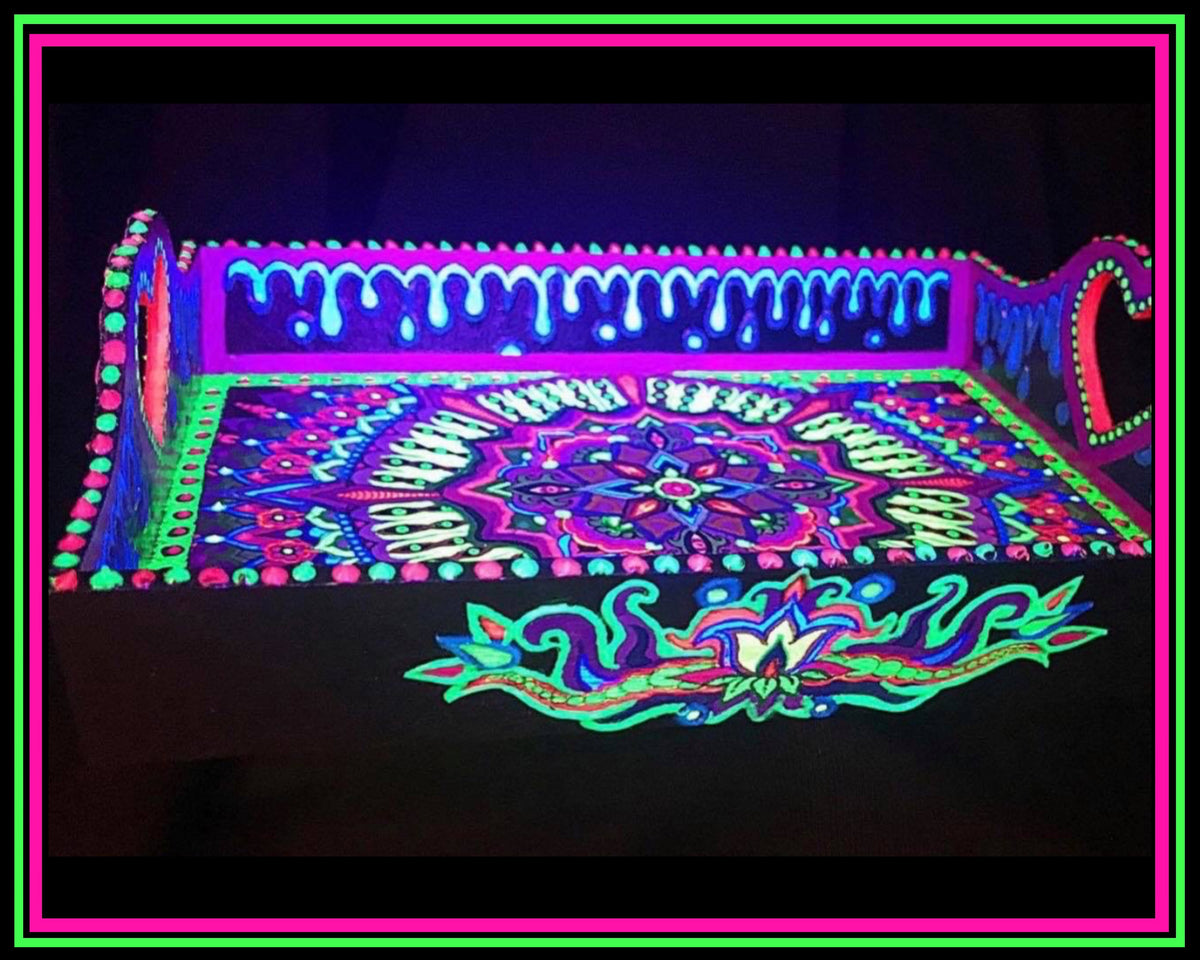 Hand Painted (UV-Reactive) Tray