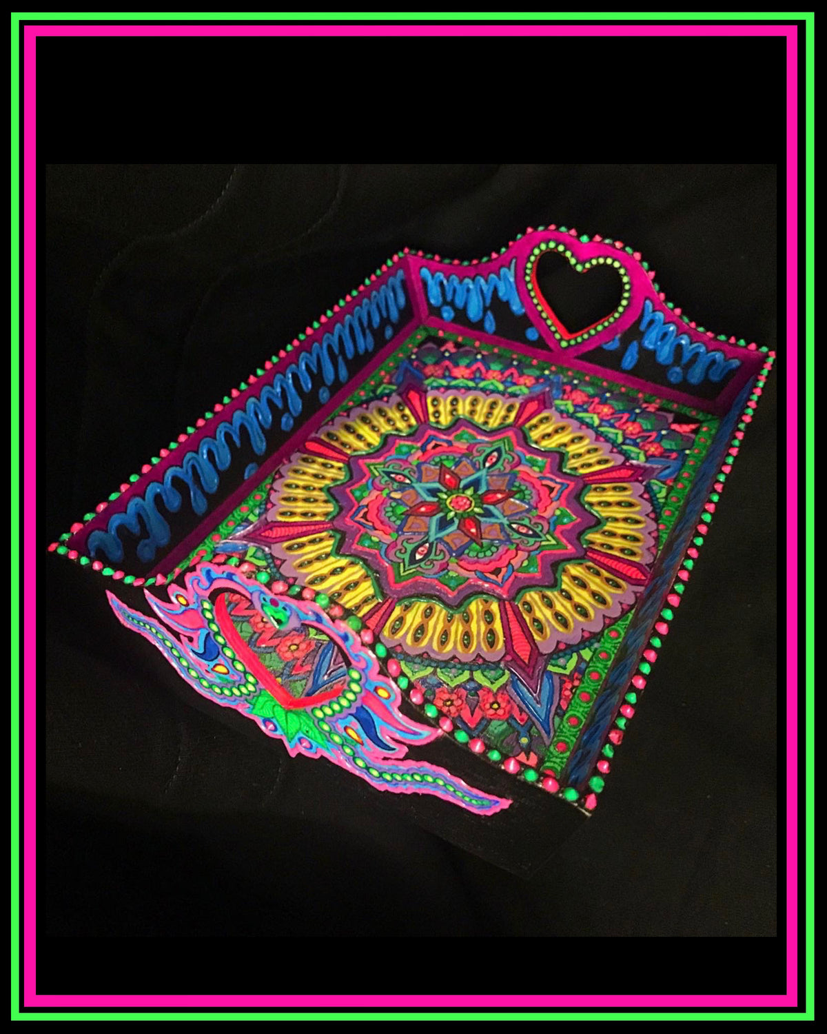 Hand Painted (UV-Reactive) Tray
