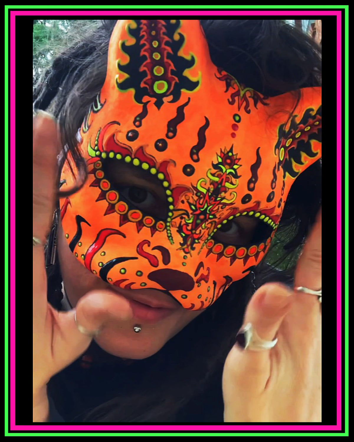 Orange Magic Meow Mask