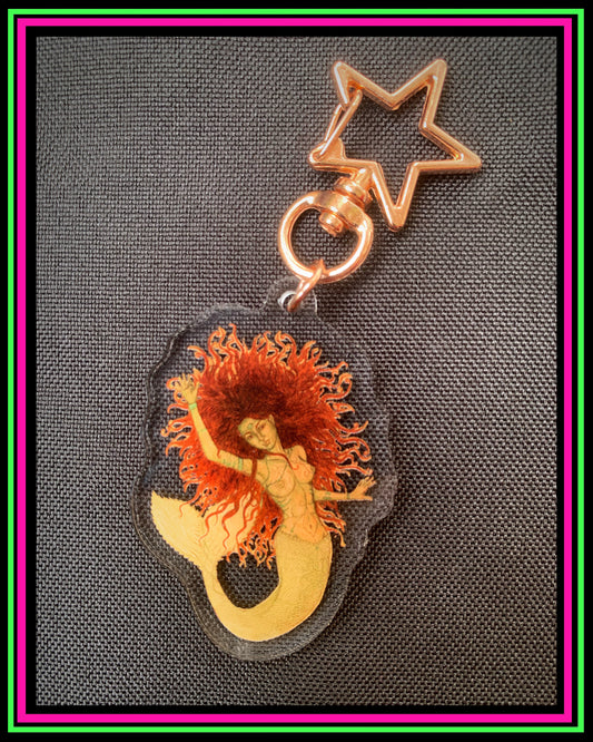 Double sided Mermaid Keychain