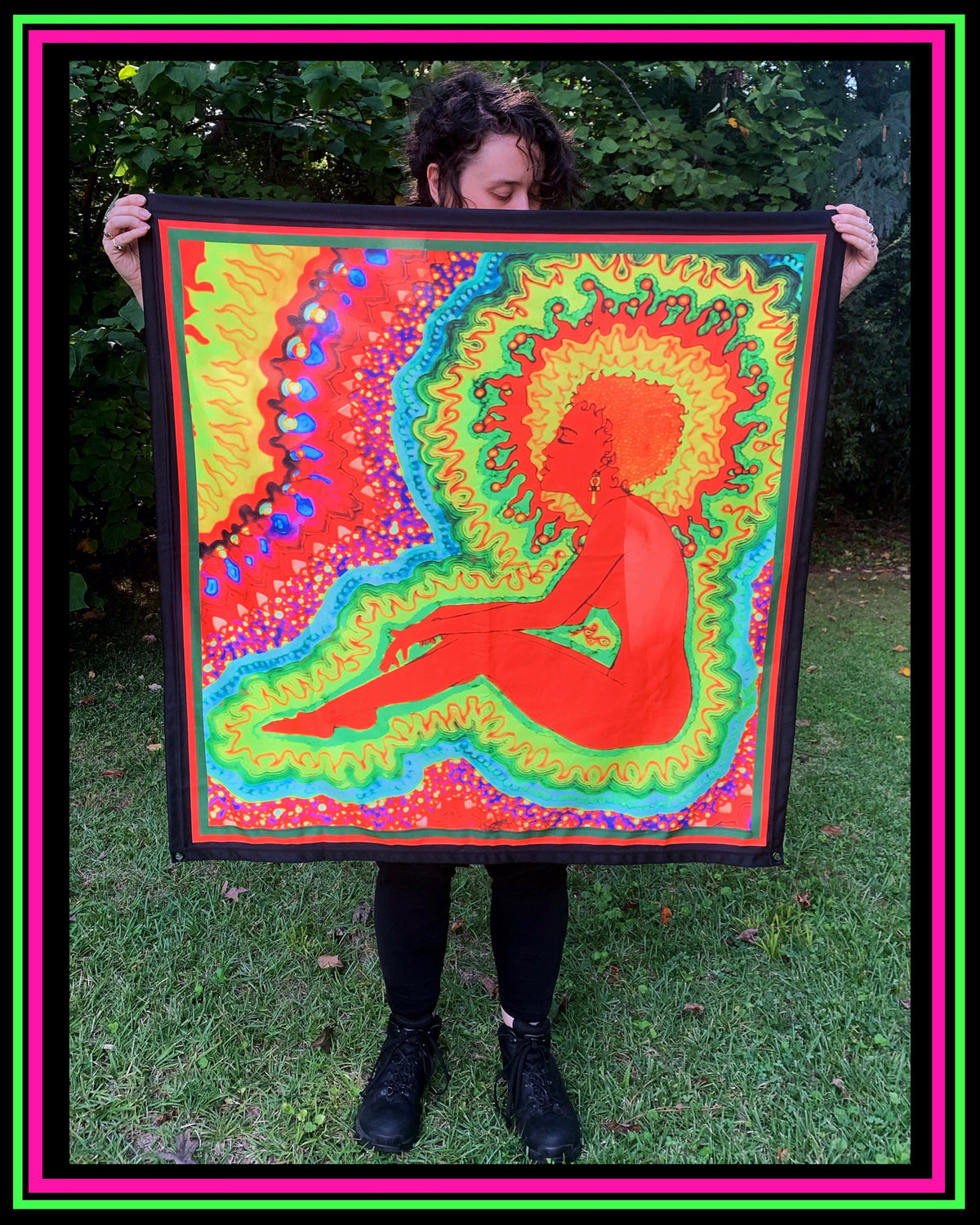 "Vibrant 2" UV-Reactive Tapestry