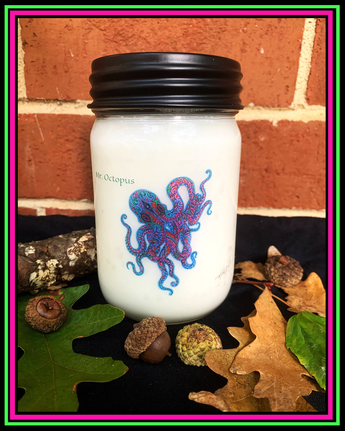 "Mr Octopus"-Waterfall Scent-Artisan Candle