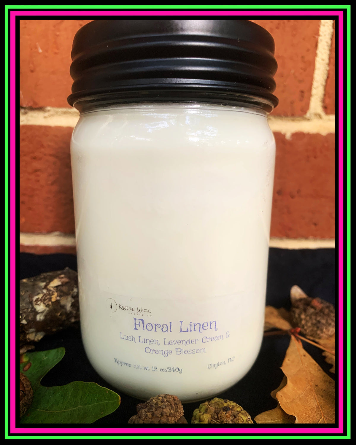 "Crown Chakra"-Floral Linen Scent-Artisan Candle