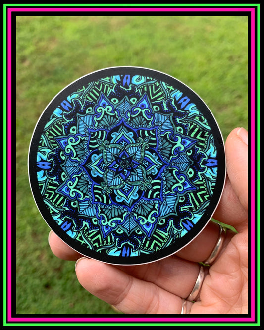 "Psyformation Green Hue" vinyl sticker