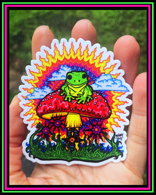 "Froggy For Mukunda" vinyl sticker