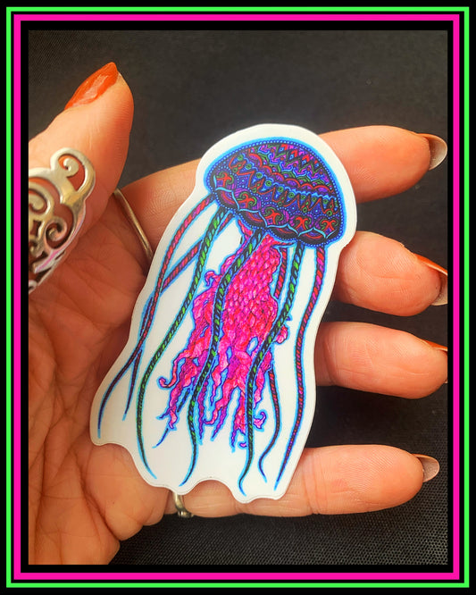 "Mr Jellyfish" vinyl sticker