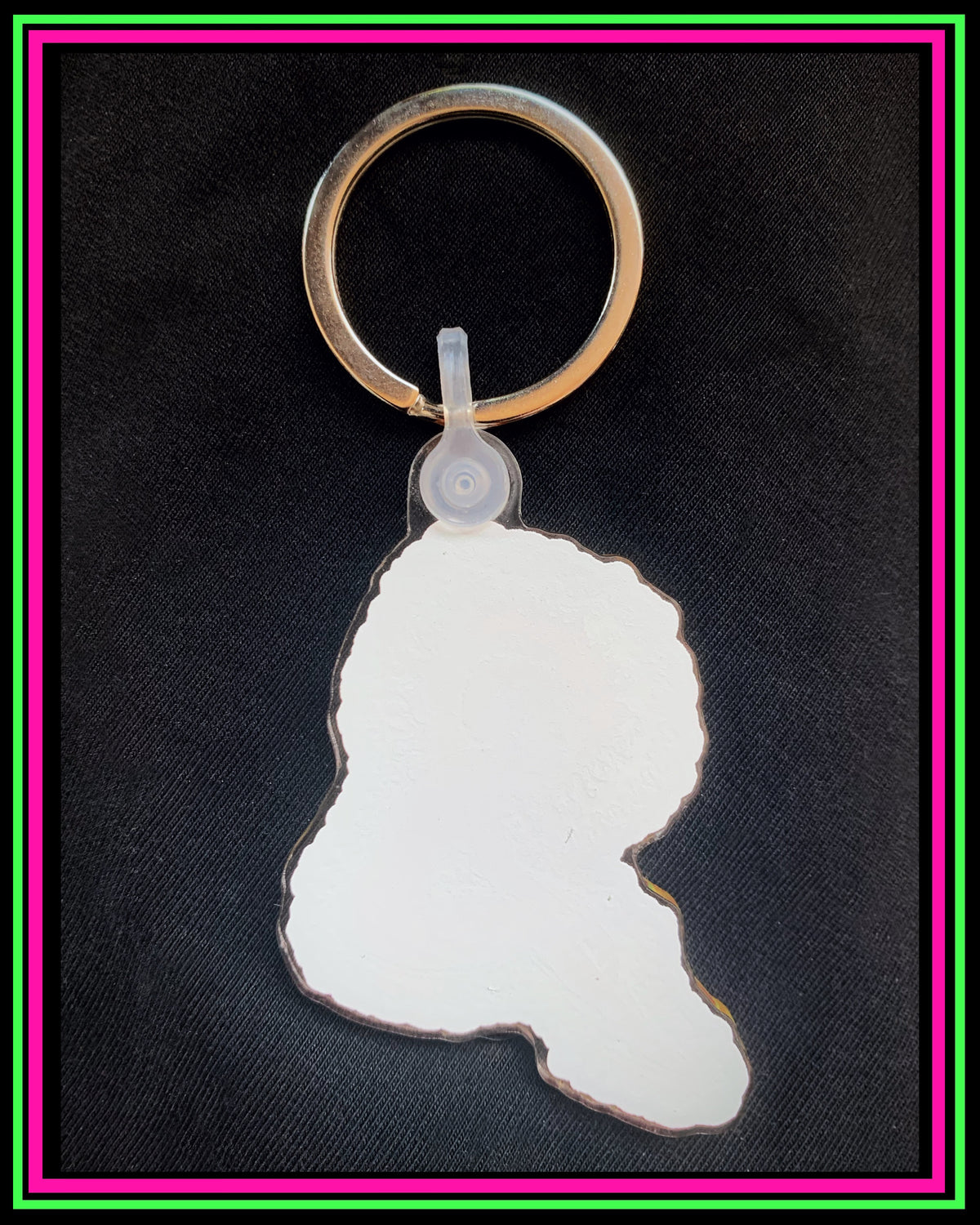 One side "Vibrant 2" Keychain