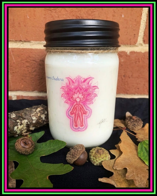 "Crown Chakra"-Floral Linen Scent-Artisan Candle