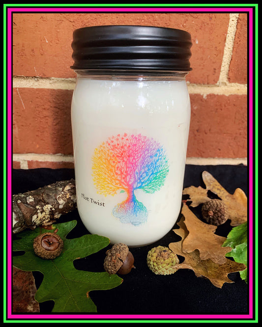 "Plot Twist"-Dark Orchard Scent-Artisan Candle