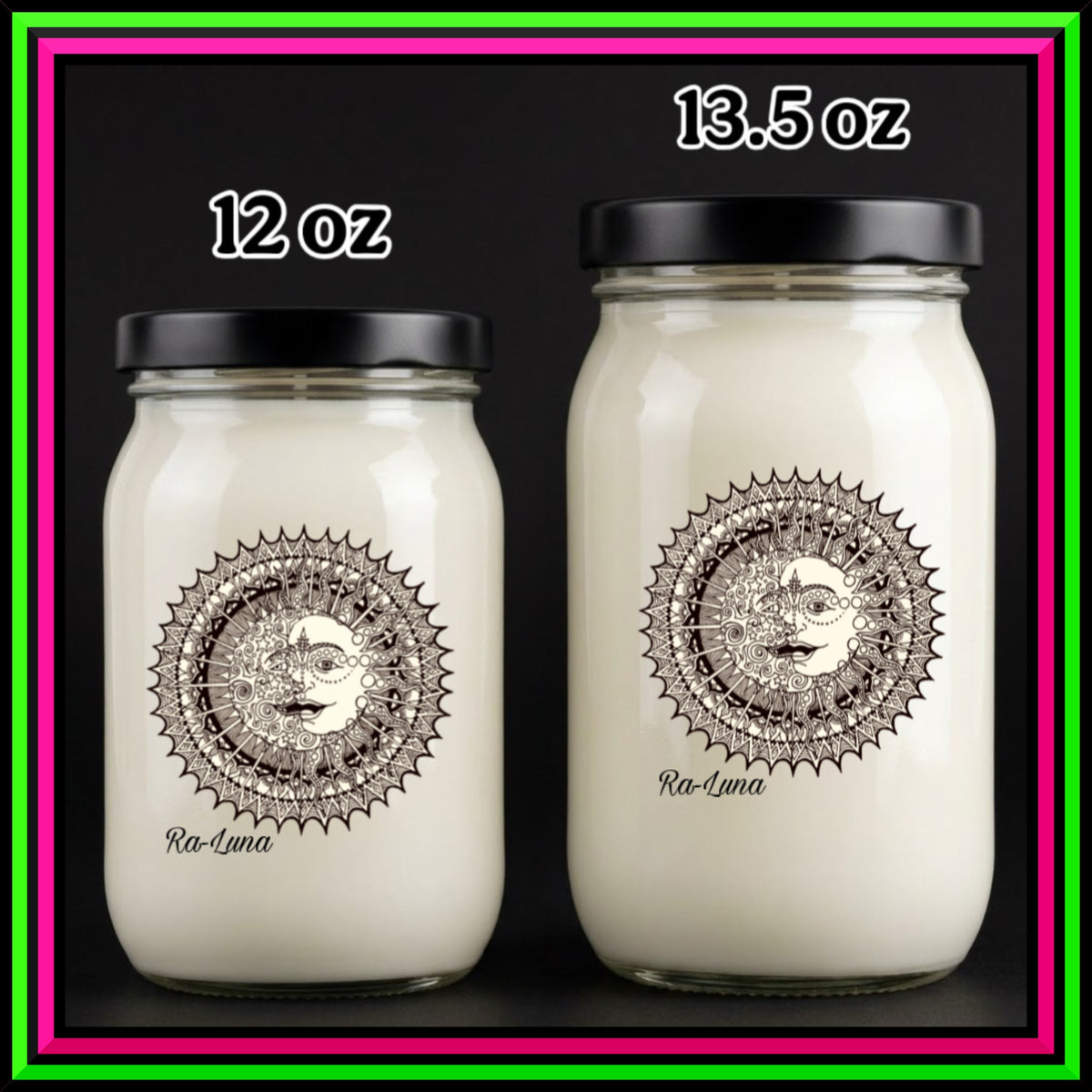 These two candles in image is for size scale - not the actual candle/s is this specific product listing.